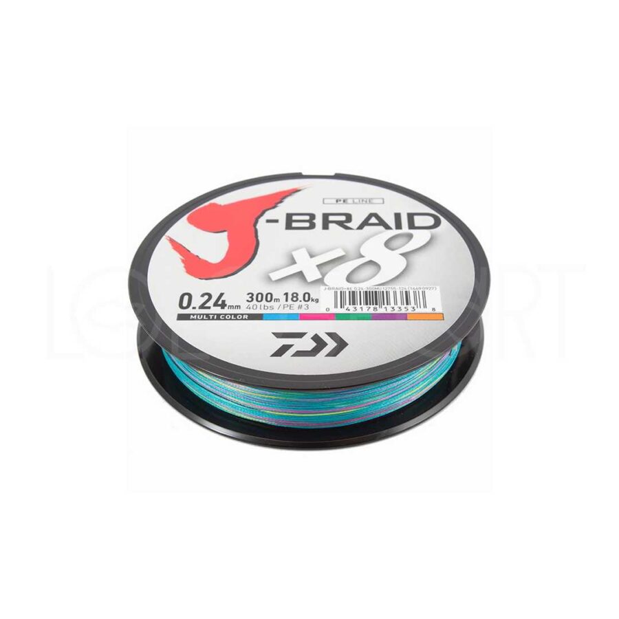 Daiwa Trecciato J-BRAID X8 300m Multicolor