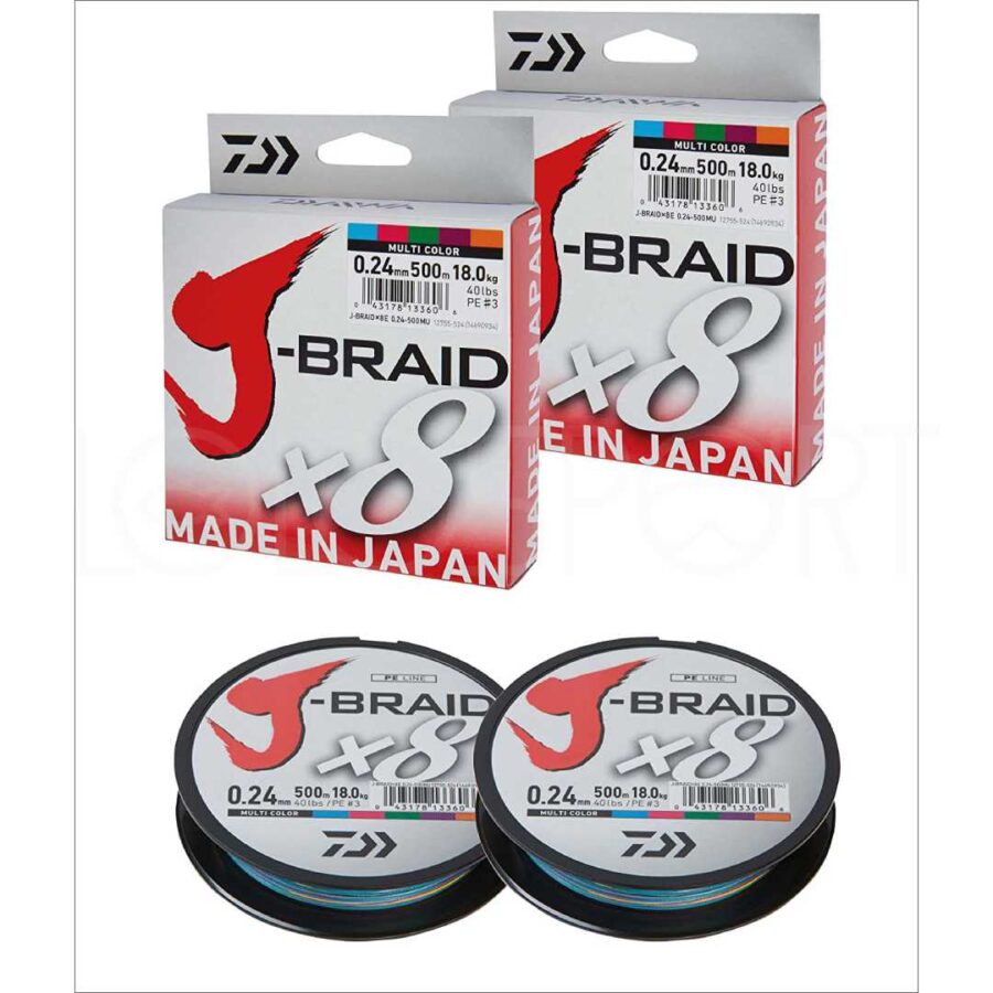 Daiwa Trecciato J-BRAID X8 500m Multicolor