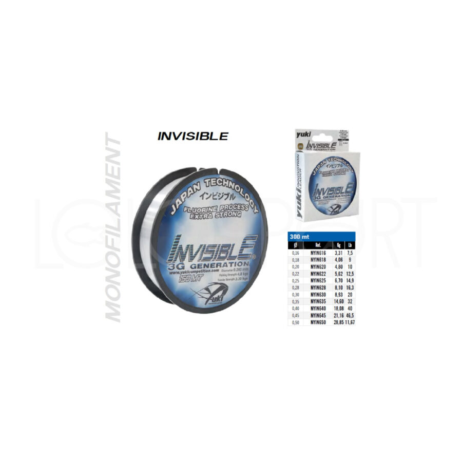 Yuki Nylon Invisible 300mt