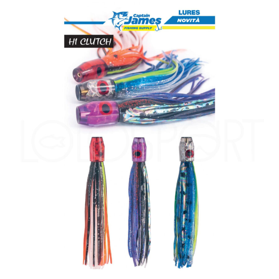 HI CLUTCH 6.5 CAPTAIN JAMES 16.5cm Octopus ESCA ARTIFICIALE TRAINA