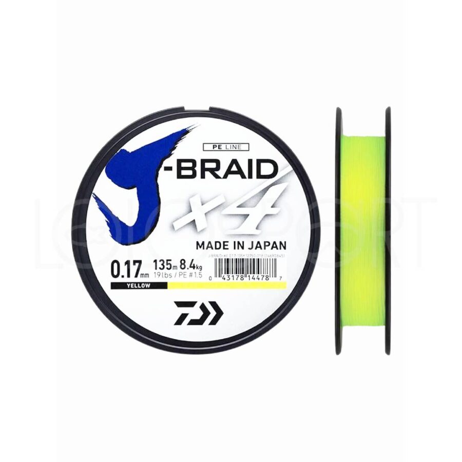 DAIWA J-BRAID X4 135 MT 0.17 MM YELLOW
