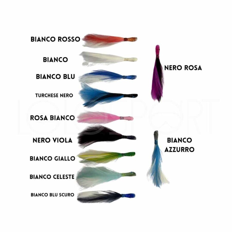 PIUMA SALTAPICCHIO 9cm ARTIFICIALE PER LA TRAINA COSTIERA