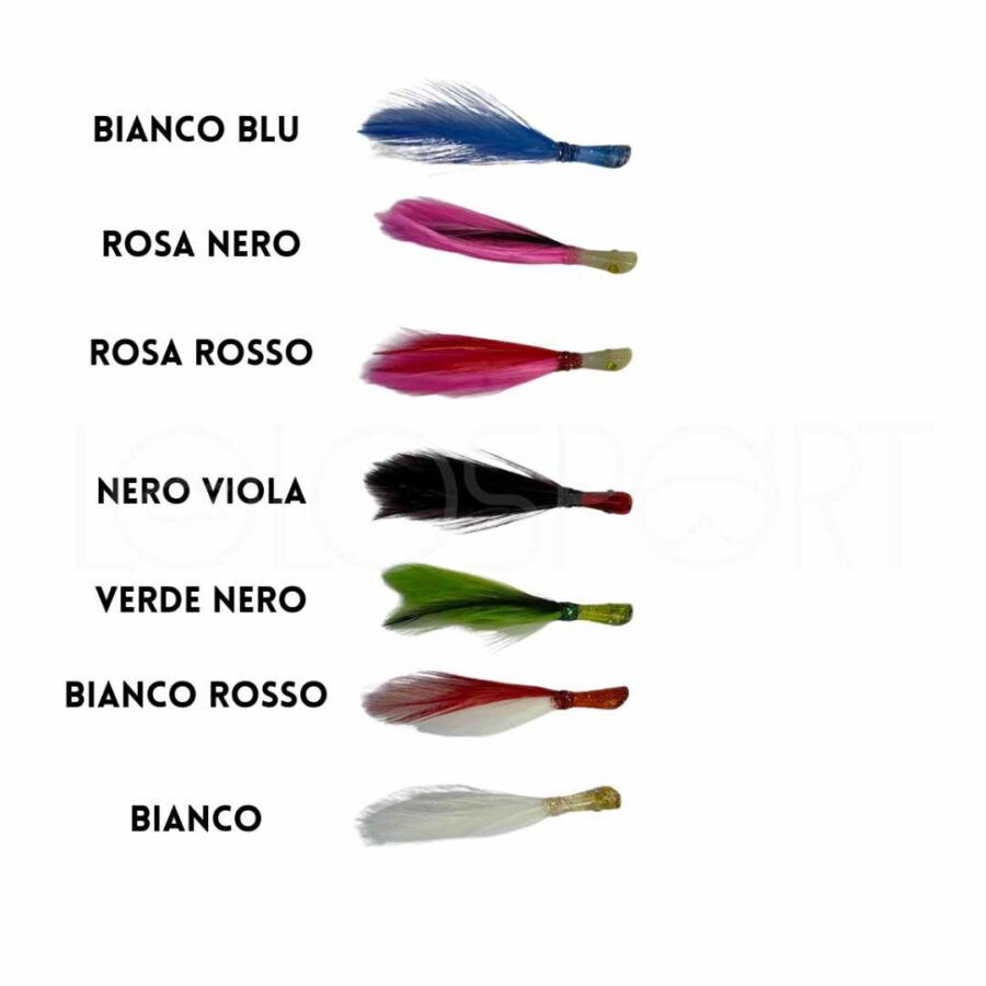 PIUMA SALTAPICCHIO 7cm ARTIFICIALE PER LA TRAINA COSTIERA