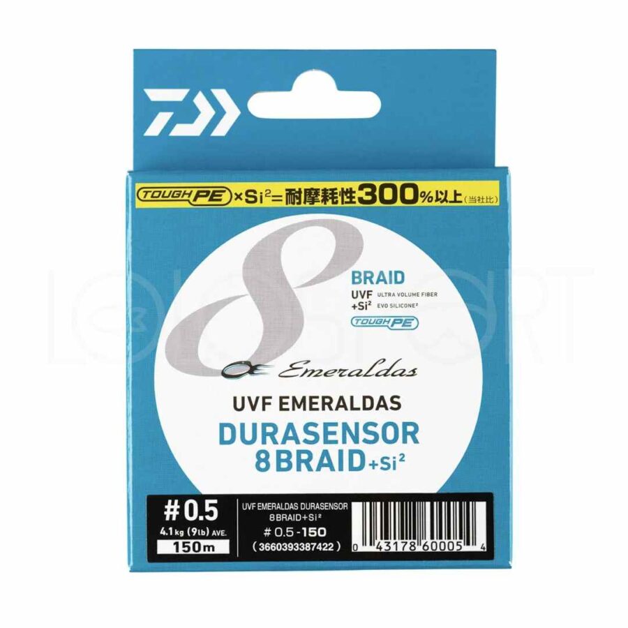DAIWA UVF EMERALDAS DURASENSOR 8 BRAID +Si² TRECCIATO