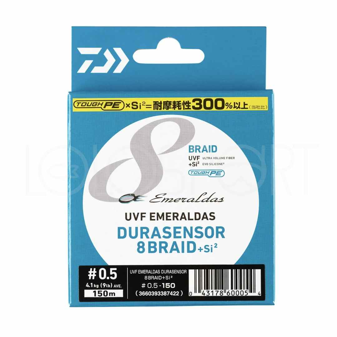 DAIWA UVF EMERALDAS DURASENSOR 8 BRAID +Si² TRECCIATO