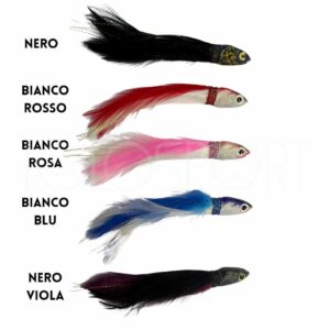 ESCA PIUMA PIOMBATA 15cm ARTIFICIALE PER LA TRAINA