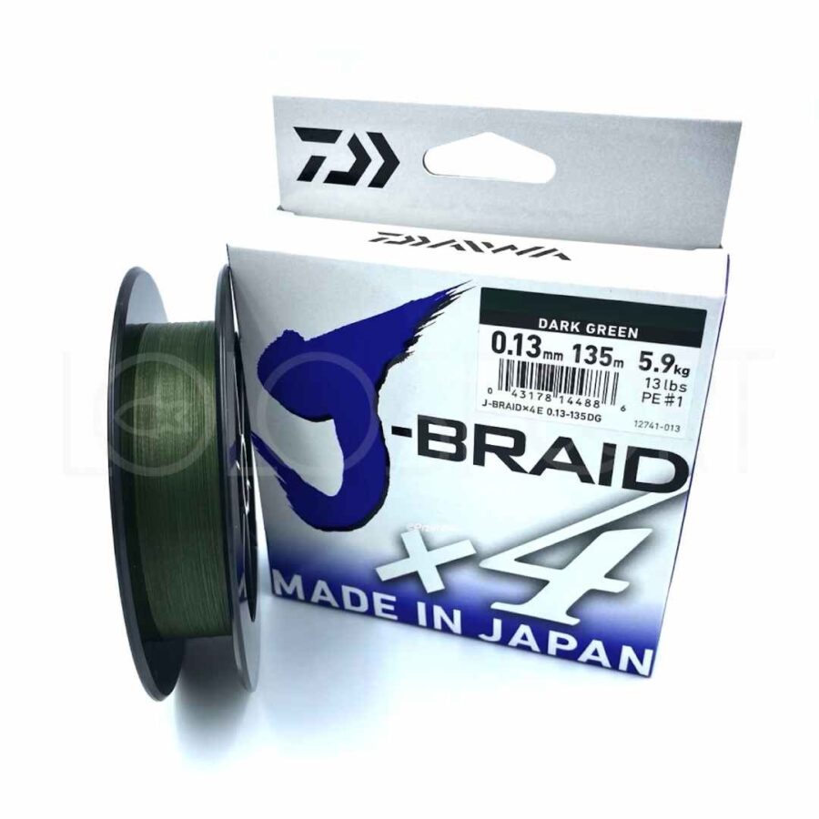 DAIWA J-BRAID X4 135 MT 0.13 MM DARK GREEN