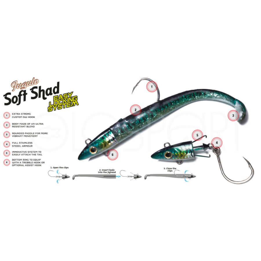 Molix Jugulo Soft Shad 5.5" 64 g 2.1/4 oz