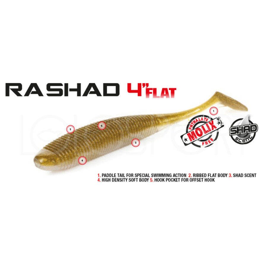 Molix RA Shad 4" FLAT (5 pcs)